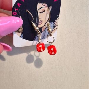 Red Coke Soda Cans Dangling Earrings